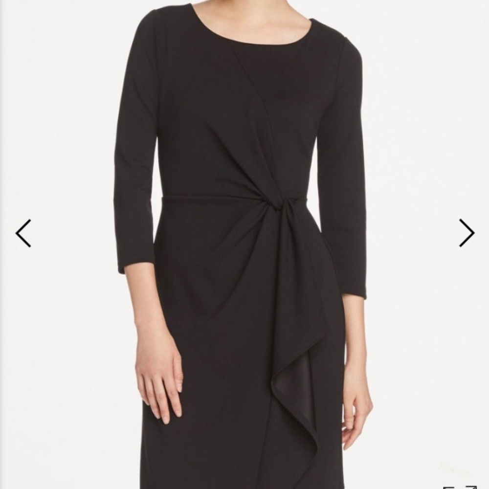 Faux wrap sheath dress